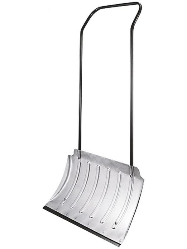 Скрепер алюминиевый «Сибртех» для уборки снега, ковш 420 × 750 мм, металлическая планка, стальная ручка
