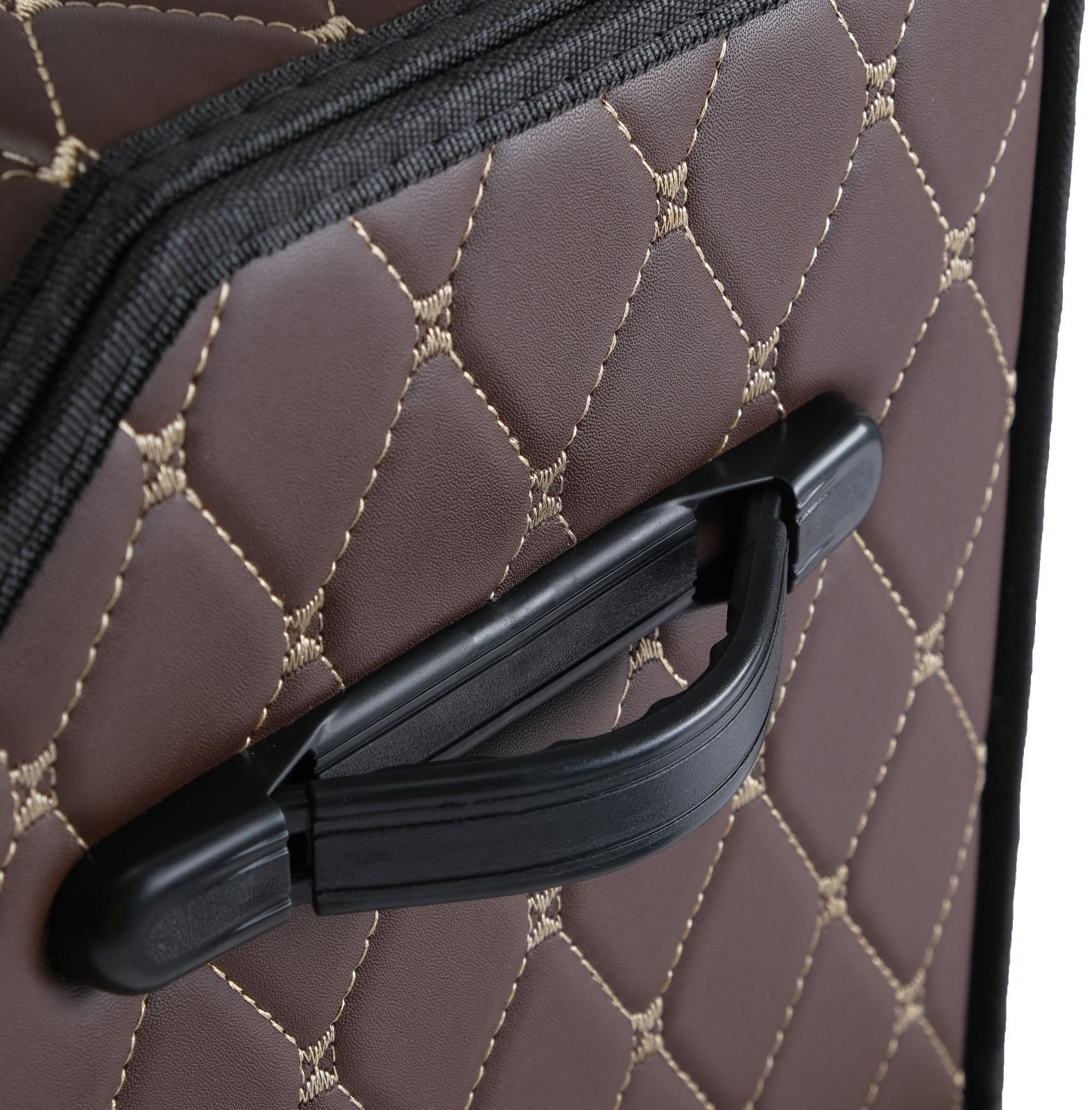 Органайзер саквояж в багажник автомобиля HT-097, 48×32×30 см, коричневый, экокожа