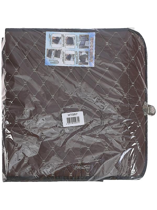 Органайзер саквояж в багажник автомобиля HT-097, 48×32×30 см, коричневый, экокожа