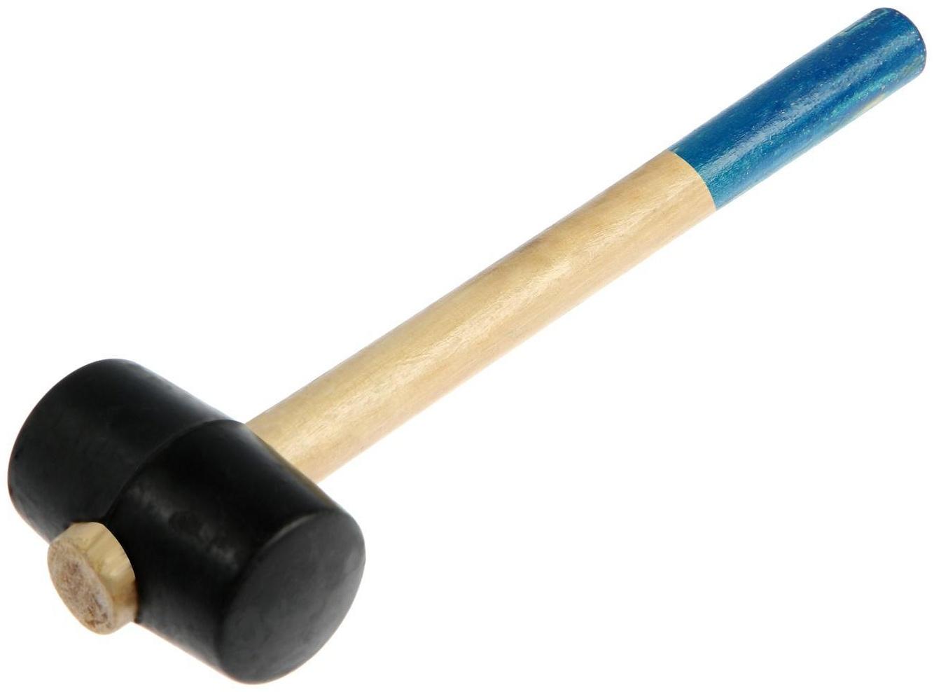 Киянка ТУНДРА, деревянная рукоятка, черная резина, 225 г