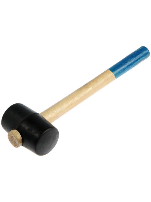 Киянка ТУНДРА, деревянная рукоятка, черная резина, 225 г