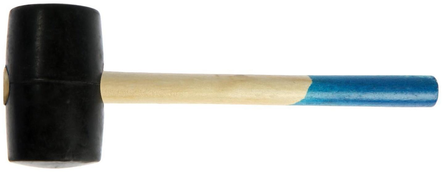 Киянка ТУНДРА, деревянная рукоятка, черная резина, 450 г