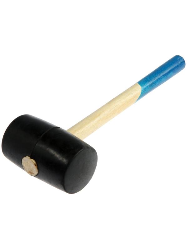 Киянка ТУНДРА, деревянная рукоятка, черная резина, 450 г