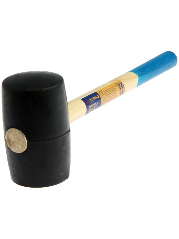 Киянка ТУНДРА, деревянная рукоятка, черная резина, 450 г