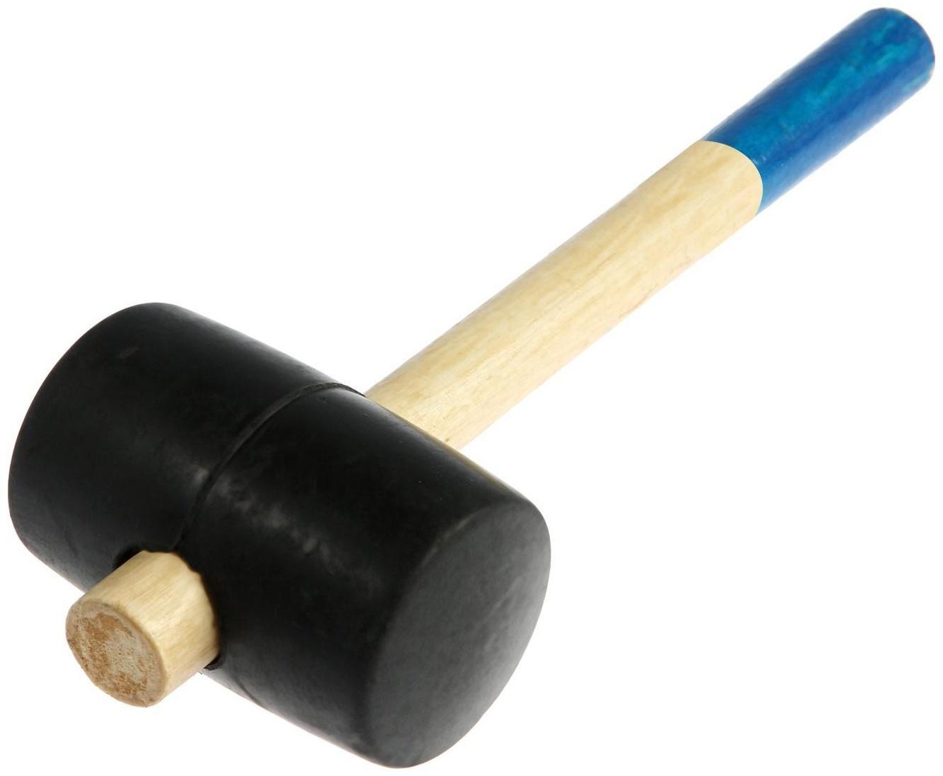 Киянка ТУНДРА, деревянная рукоятка, черная резина, 650 г
