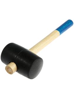 Киянка ТУНДРА, деревянная рукоятка, черная резина, 650 г