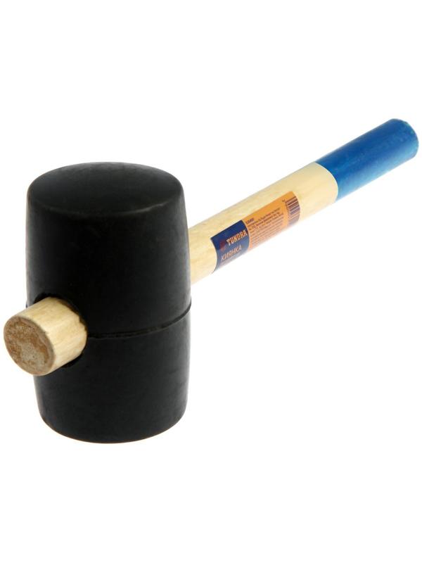 Киянка ТУНДРА, деревянная рукоятка, черная резина, 650 г