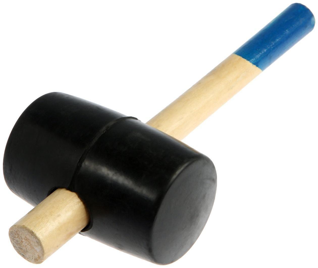 Киянка ТУНДРА, деревянная рукоятка, черная резина, 900 г