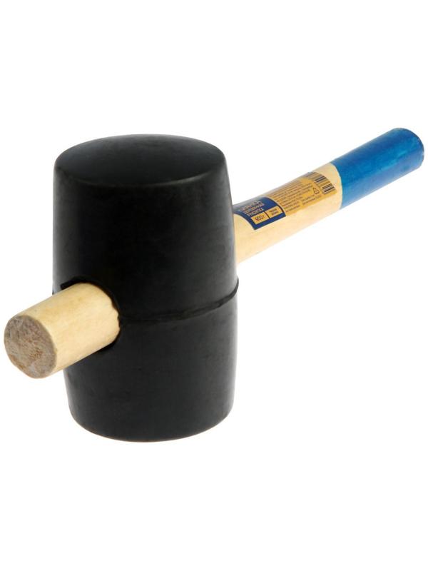 Киянка ТУНДРА, деревянная рукоятка, черная резина, 900 г