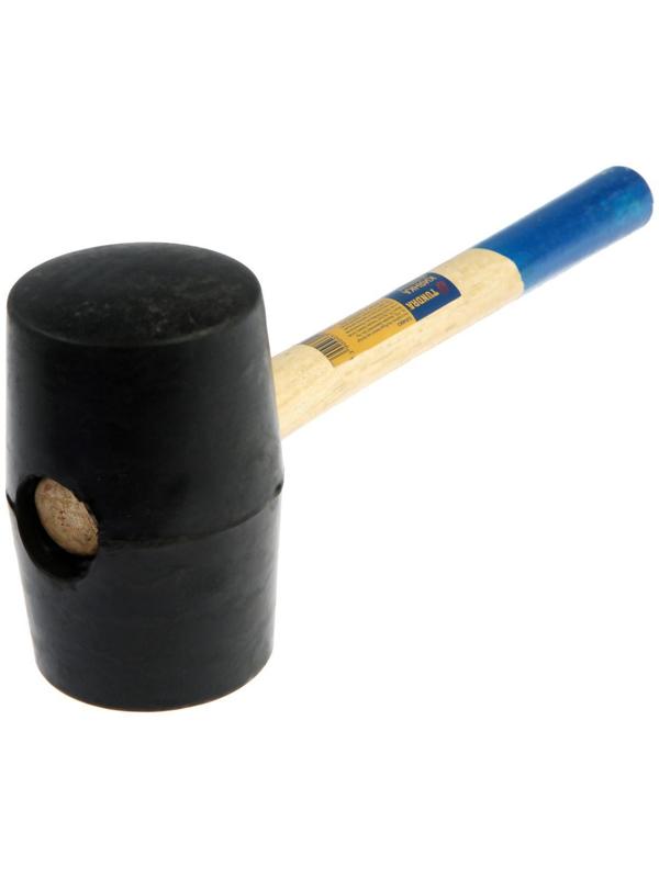 Киянка ТУНДРА, деревянная рукоятка, черная резина, 1100 г