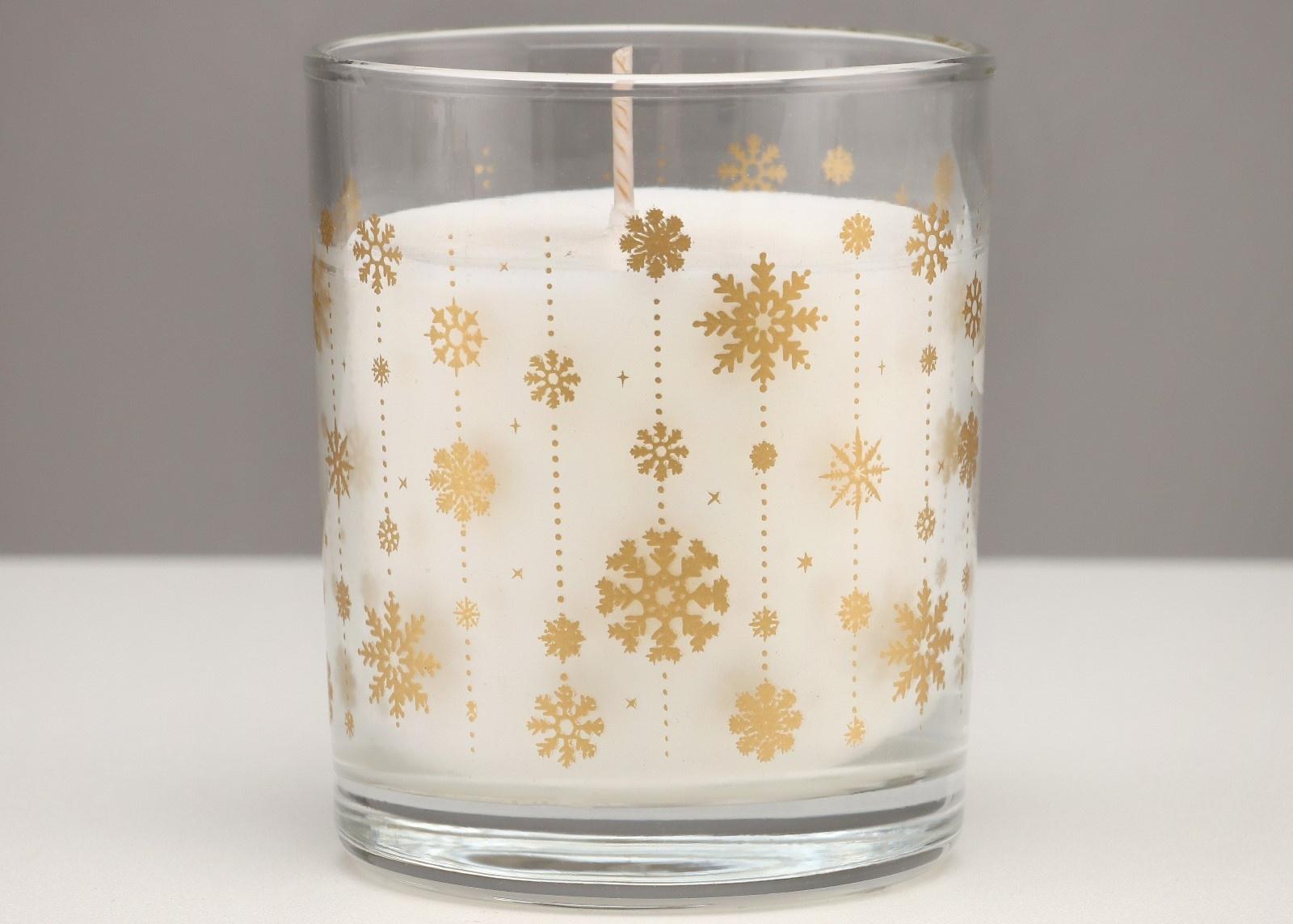 Ароматическая новогодняя свеча в стакане 