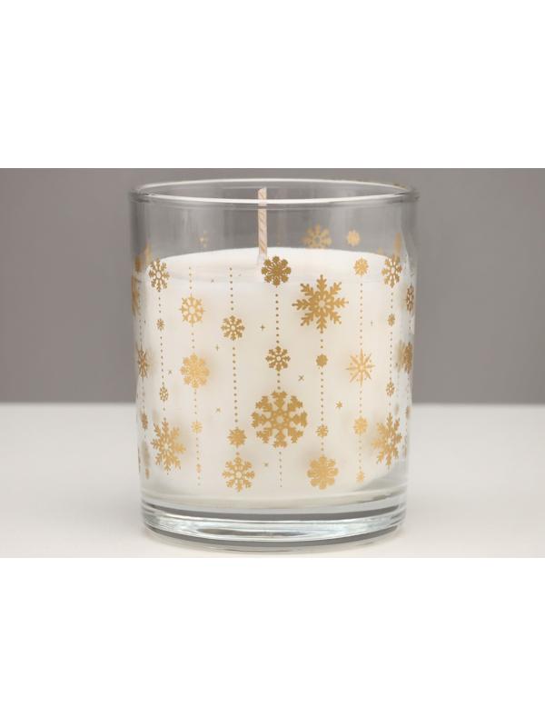 Ароматическая новогодняя свеча в стакане 