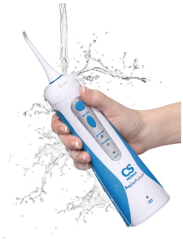 Ирригатор CS Medica AquaPulsar CS-3 Basic, портативный, 2 насадки, АКБ