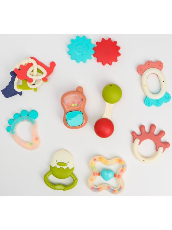 Набор погремушек «Растем вместе», с эластичными элементами, 11 шт