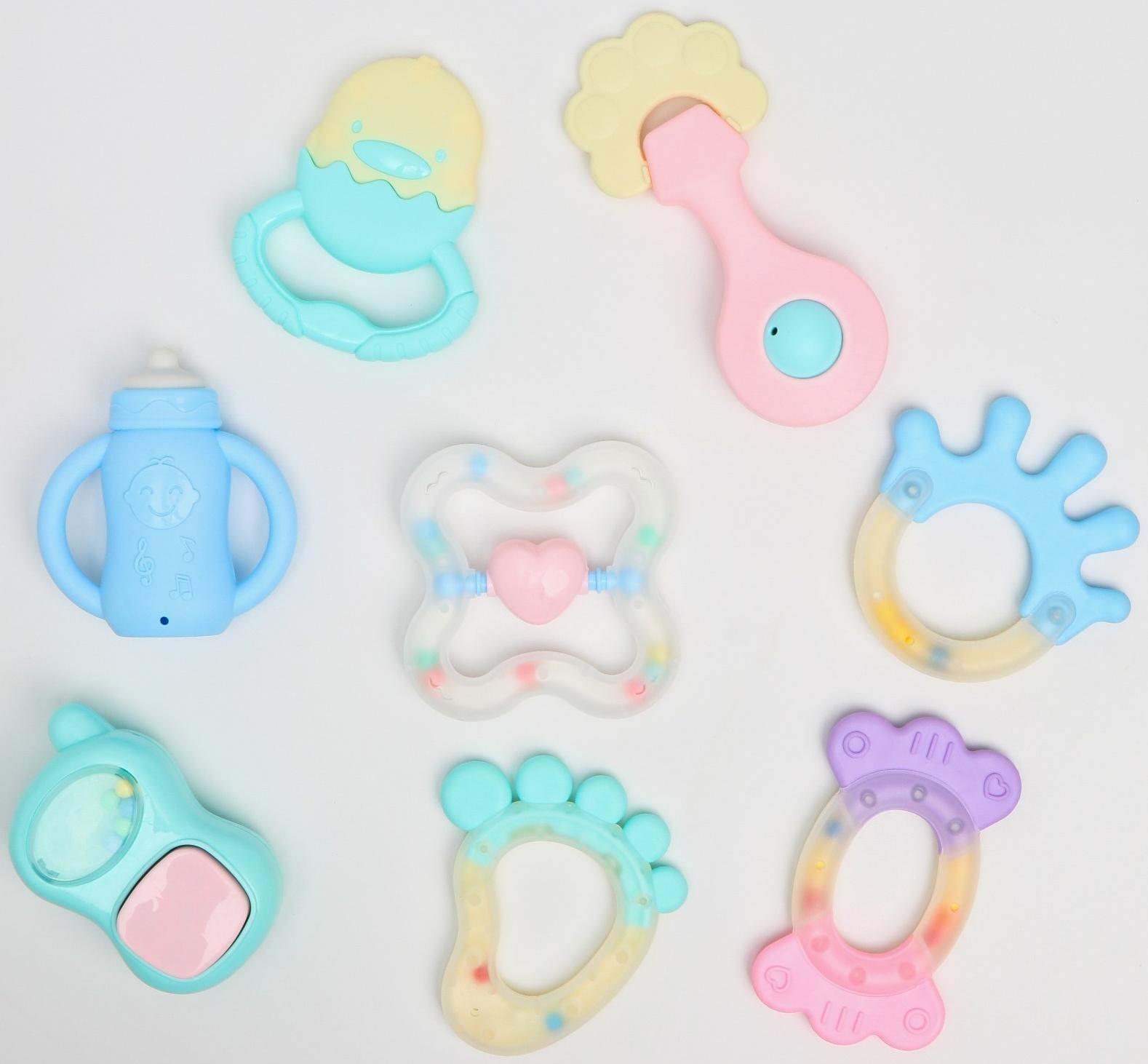 Набор погремушек «Нежные цвета», 8 шт