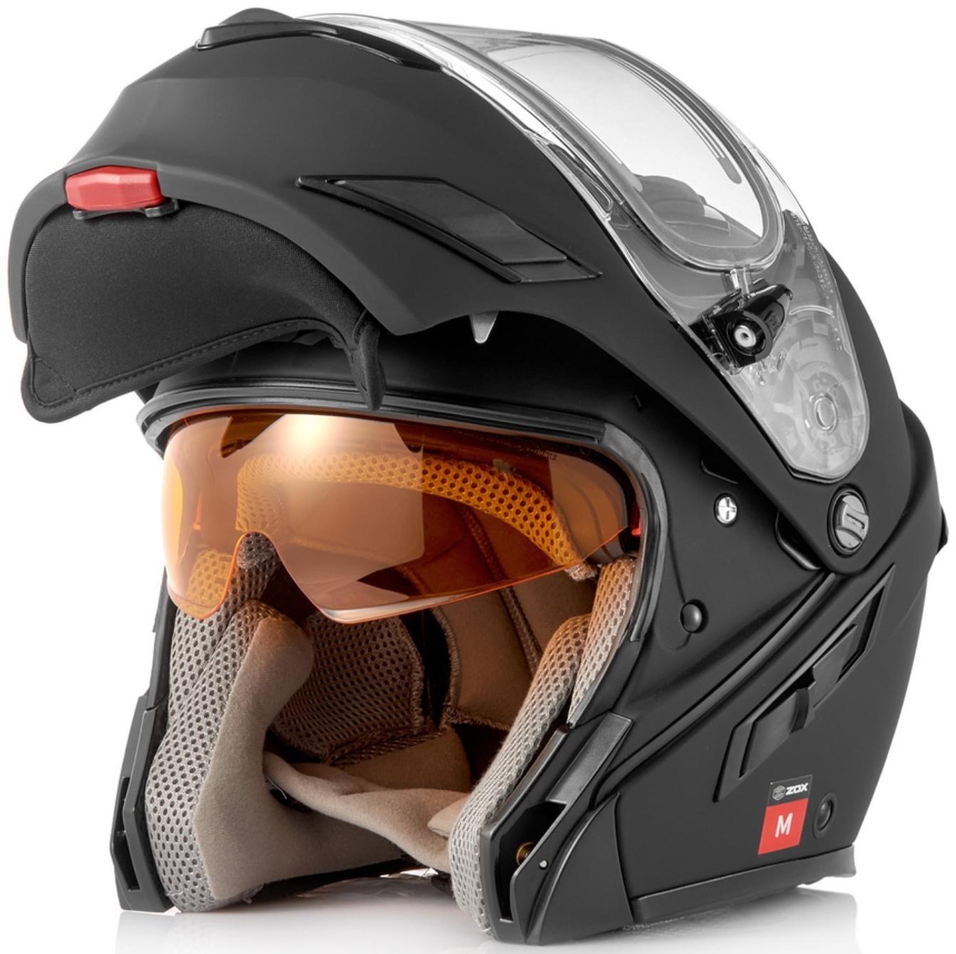 Шлем снегоходный ZOX Brigade, стекло с электроподогревом, матовый, размер 5XL, чёрный