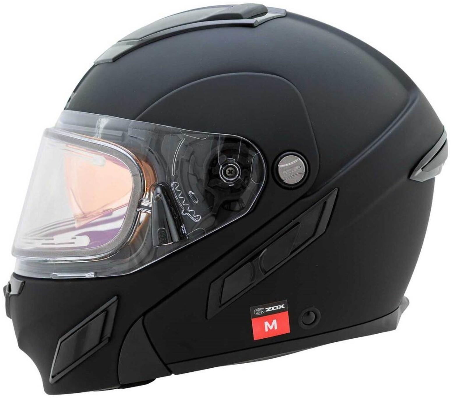 Шлем снегоходный ZOX Brigade, стекло с электроподогревом, матовый, размер 5XL, чёрный