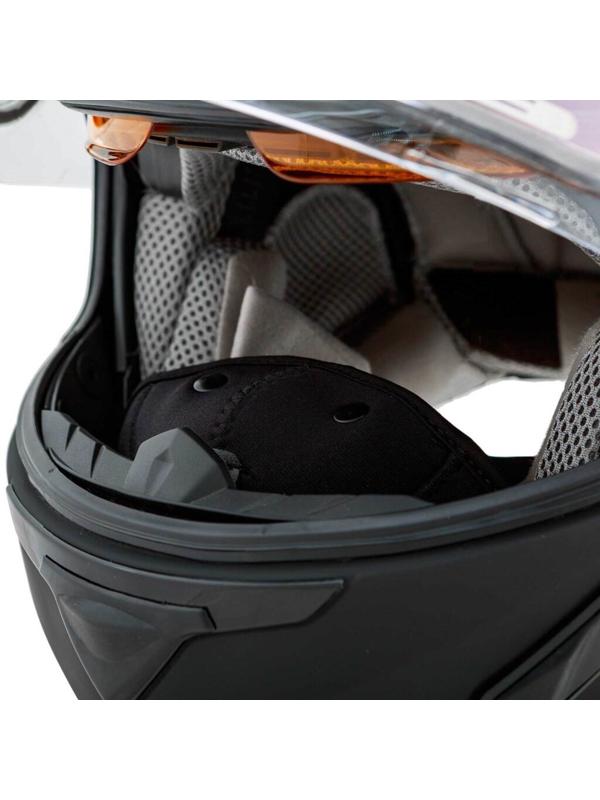 Шлем снегоходный ZOX Brigade, стекло с электроподогревом, матовый, размер 5XL, чёрный