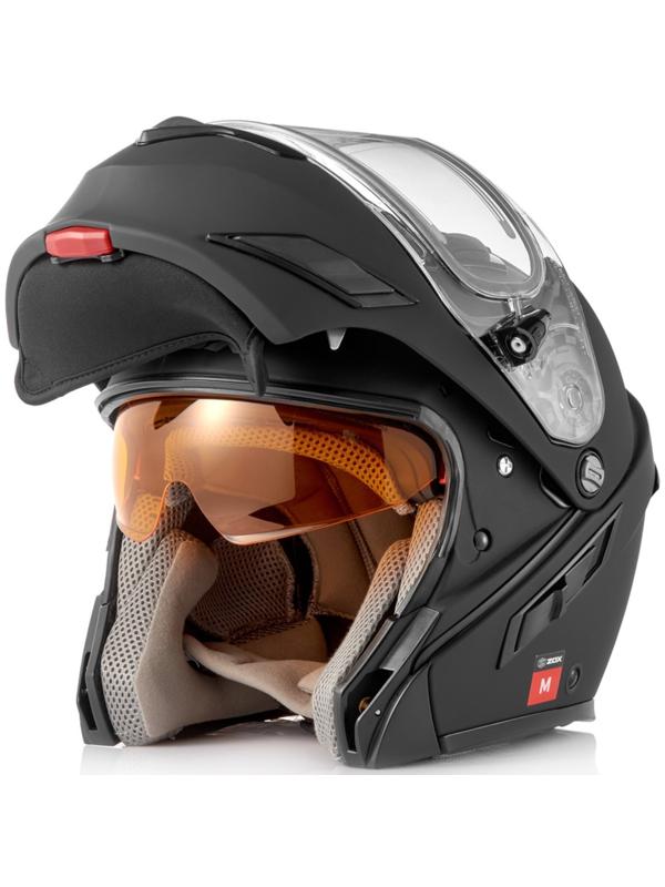 Шлем снегоходный ZOX Brigade, стекло с электроподогревом, матовый, размер 5XL, чёрный