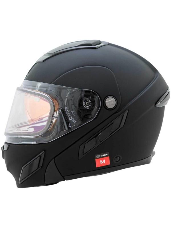 Шлем снегоходный ZOX Brigade, стекло с электроподогревом, матовый, размер 5XL, чёрный