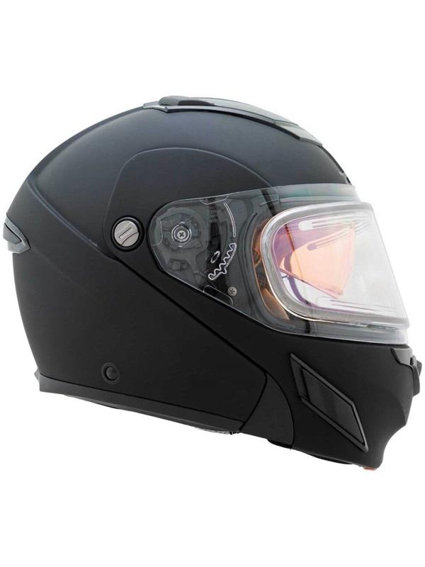 Шлем снегоходный ZOX Brigade, стекло с электроподогревом, матовый, размер 5XL, чёрный