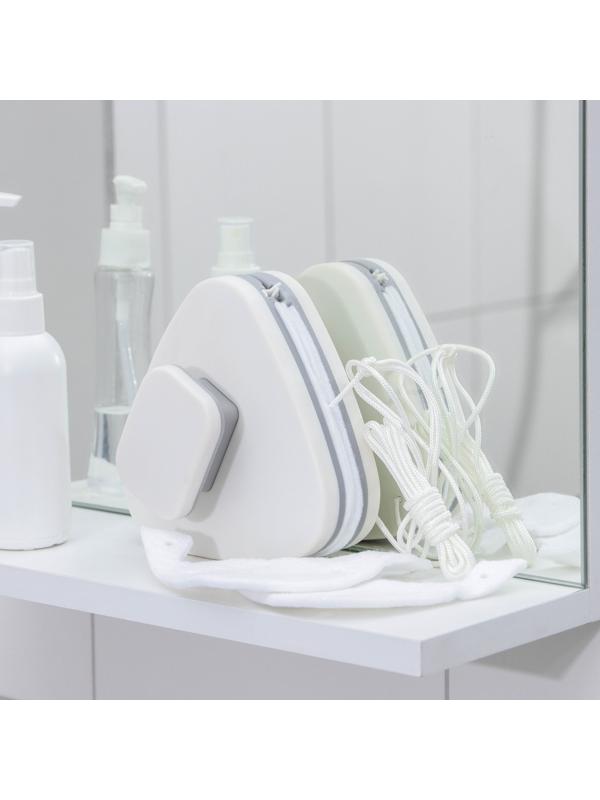 Магнитная щетка для мытья окон с двух сторон Raccoon «Модерн», треугольная, на стекло 3-10 мм