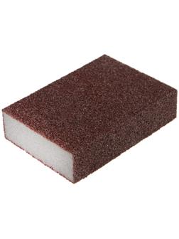 Губка абразивная шлифовальная ТУНДРА, мягкая, 100 х 70 х 25 мм, P40
