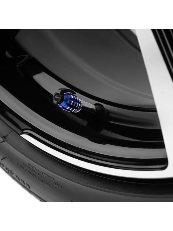 Колпачок на вентиль TORSO, граната, синий, набор 4 шт