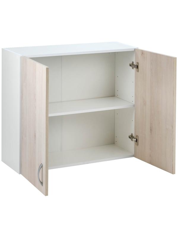 Шкаф навесной Комфорт 800х300х720, Сосна Аланд/Белый