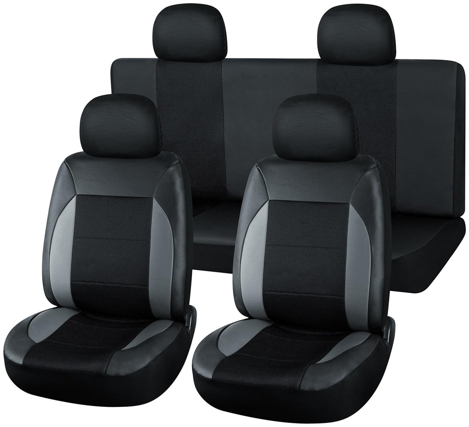 Чехлы универсальные VOIN, экокожа + сетка, Space 2, р-р M, 8 предметов, серый