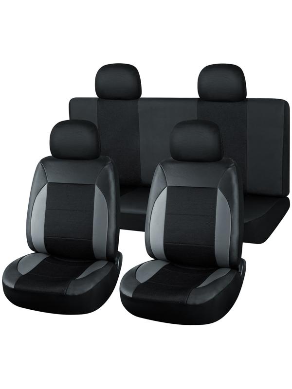 Чехлы универсальные VOIN, экокожа + сетка, Space 2, р-р M, 8 предметов, серый