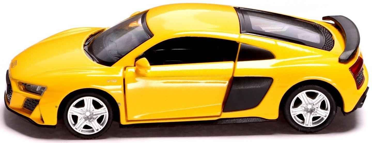 Машина металлическая AUDI R8 COUPE, 1:32, инерция, открываются двери, цвет жёлтый