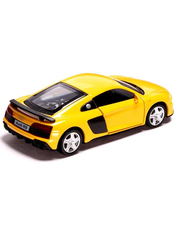 Машина металлическая AUDI R8 COUPE, 1:32, инерция, открываются двери, цвет жёлтый