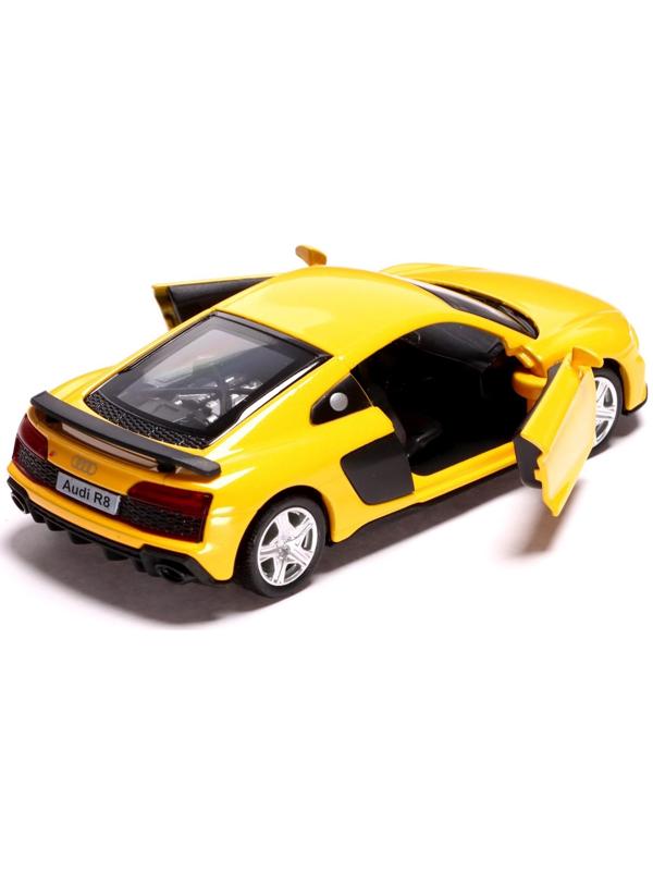 Машина металлическая AUDI R8 COUPE, 1:32, инерция, открываются двери, цвет жёлтый