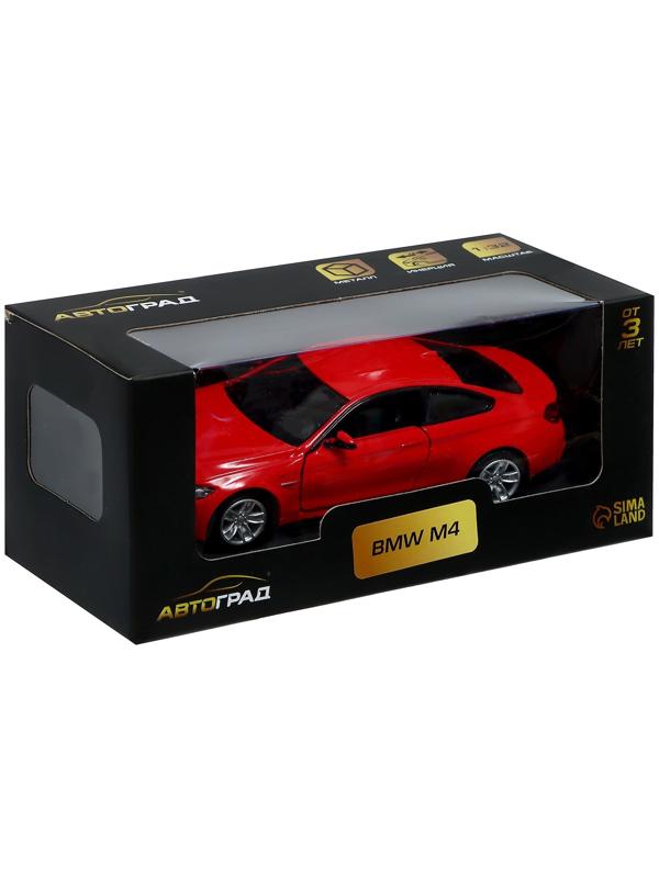 Машина металлическая BMW M4 COUPE, 1:32, инерция, открываются двери, цвет красный