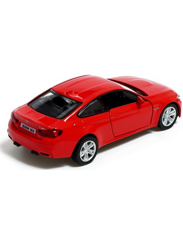 Машина металлическая BMW M4 COUPE, 1:32, инерция, открываются двери, цвет красный