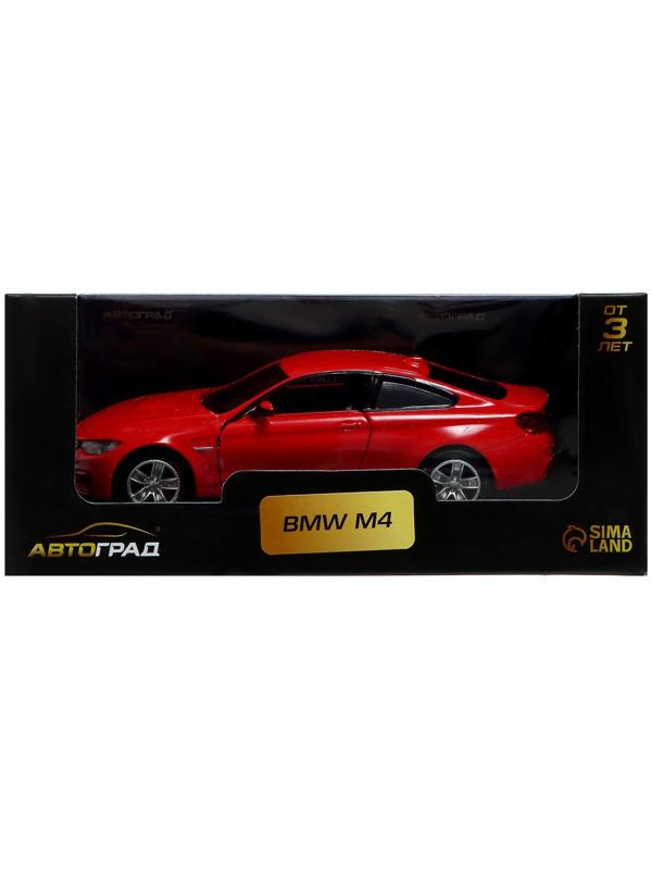 Машина металлическая BMW M4 COUPE, 1:32, инерция, открываются двери, цвет красный