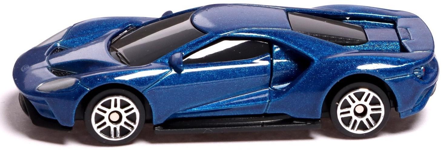 Машина металлическая FORD GT, 1:64, цвет синий