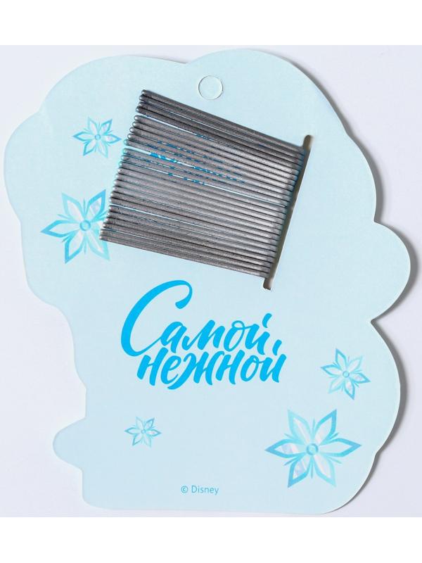 Невидимки для волос, голубые, 24 шт