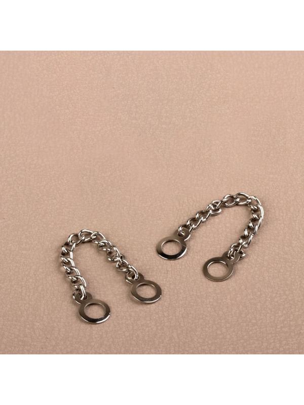 Цепочка для одежды, 2 шт, цвет серебряный