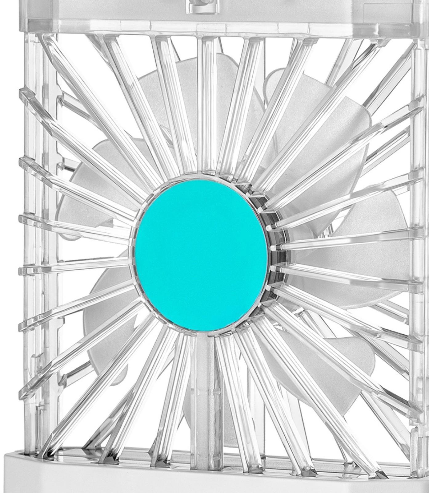 Вентилятор Kitfort КТ-406-2, настольный, 2.1 Вт, 1 режим, бело-бирюзовый