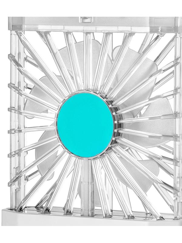 Вентилятор Kitfort КТ-406-2, настольный, 2.1 Вт, 1 режим, бело-бирюзовый