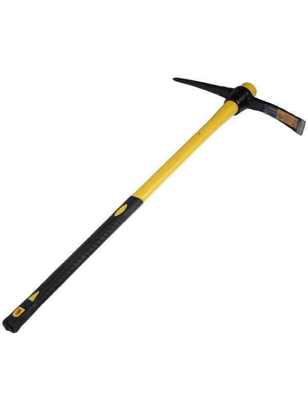 Кирка ТУНДРА, кованая, фиберглассовая рукоятка 900 мм, 1000 г