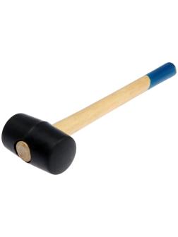 Киянка ТУНДРА, деревянная рукоятка, черная резина, 350 г