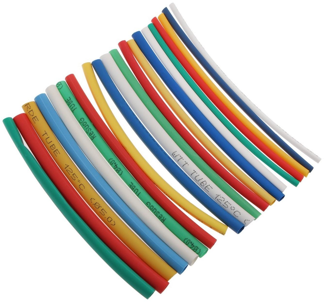 Термоусаживаемая трубка 2/3/4/5 набор (5 цветов по 4 шт, 10 cм), 20 шт