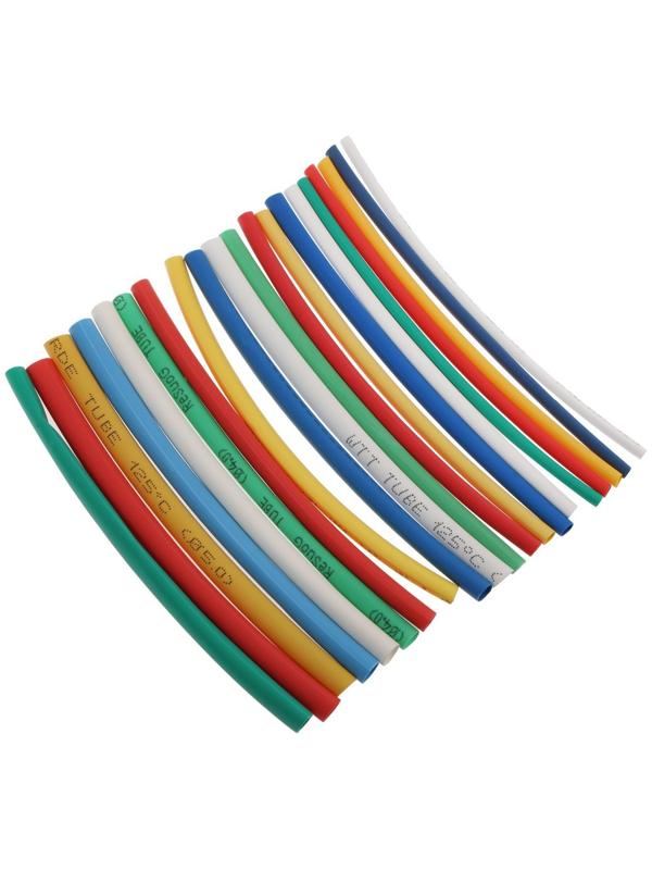 Термоусаживаемая трубка 2/3/4/5 набор (5 цветов по 4 шт, 10 cм), 20 шт