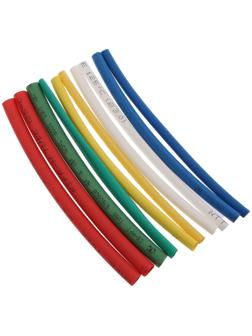 Термоусаживаемая трубка 3/4/5/6 набор (3/4мм -3 цв, 5/6 мм-2 цв 10 cм), 10 шт