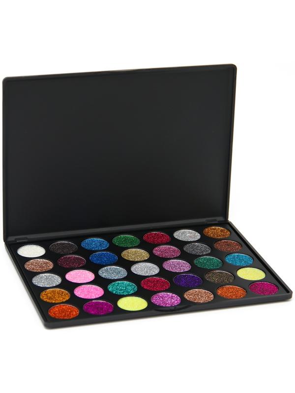 Палетка теней с блёстками, 35 цветов