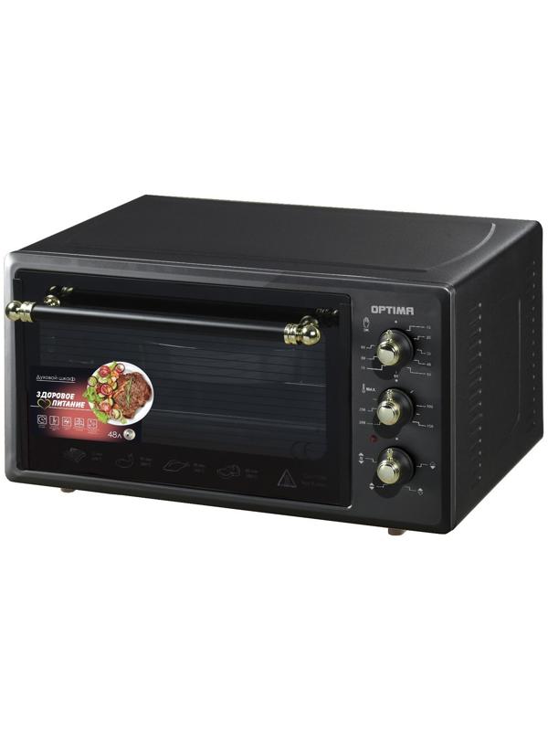 Мини-печь OPTIMA OF-48BLR, 1600 Вт, 48 л, 50-300°С, таймер, черная