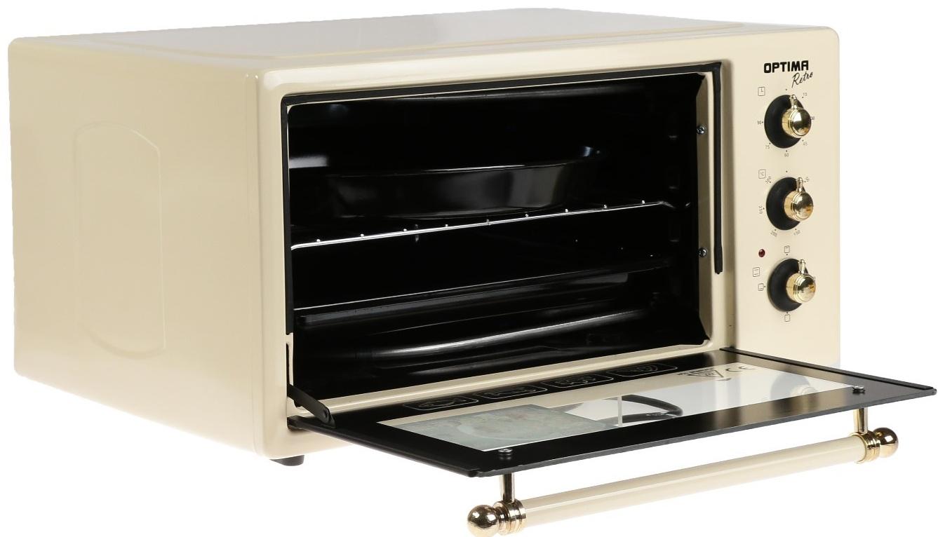 Мини-печь OPTIMA OF-48BR, 1600 Вт, 48 л, 50-300°С, таймер, бежевая
